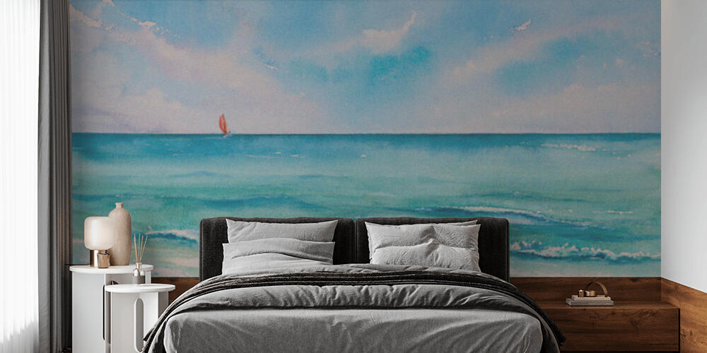 Tropical beach background, Camera da Letto