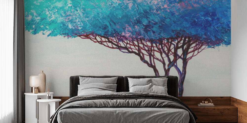 Albero impressionista azzurro, Camera da Letto