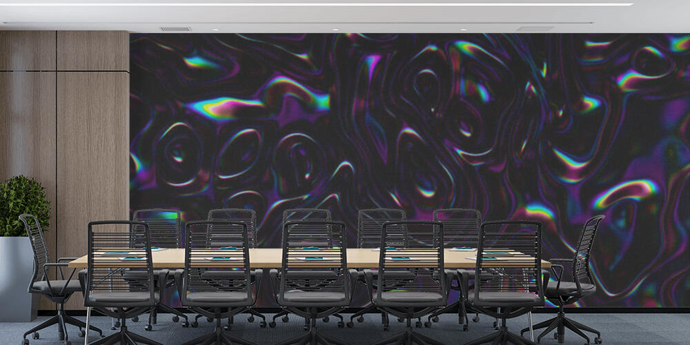 3D Abstract iridescent wavy background, Studio e Ufficio