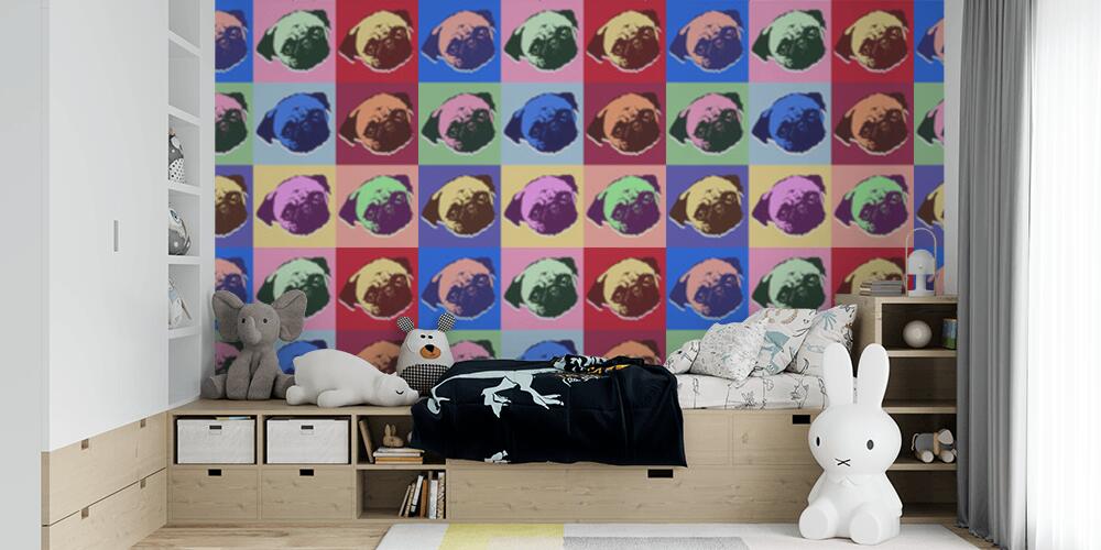 Popart - Cucciolo di carlino, Bambini